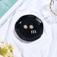 thumbnail image 3 of Ceramic Jewelry Tray 4.7 Inch Round Decorative Jewelry Plate Trinket Dish for Rings Earrings Necklaces Bracelet Watch Keys Birthday Mother's Day Christmas for Women Gift Black (m) Black, 3 of 9