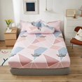 thumbnail image 1 of Fitted Sheet With Elastic Band Plaid Polygon Pattern Gothic Bedding Sheets Luxury Bedspreads For Double Bed 150x200cm, 1 of 1