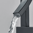 thumbnail image 3 of Matte Black Modern Creative Design Single Lever Handle 1-Hole Bathroom Sink Faucet With Waterfall Spout (Chrome/Matte Black/Brushed Nickel/Gold), 3 of 8