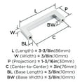 thumbnail image 4 of Amerock Monument 3 inch Center-to-Center Polished Chrome, 10 Pack, 4 of 7