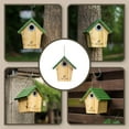 thumbnail image 6 of Kingsyard Wooden Bird House with Predator Guard, Wren Bird Nesting for Outdoor, Green, 6 of 7