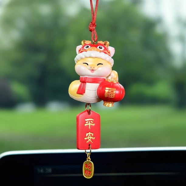 Xihbxyly Colgante de Serpiente para Festival, Borlas Chinas Coloridas, Diseño de Serpiente Intrincado, Decoración para El Hogar, La Oficina y El Coche, Vibrante Celebración Del Año de La Serpiente, A