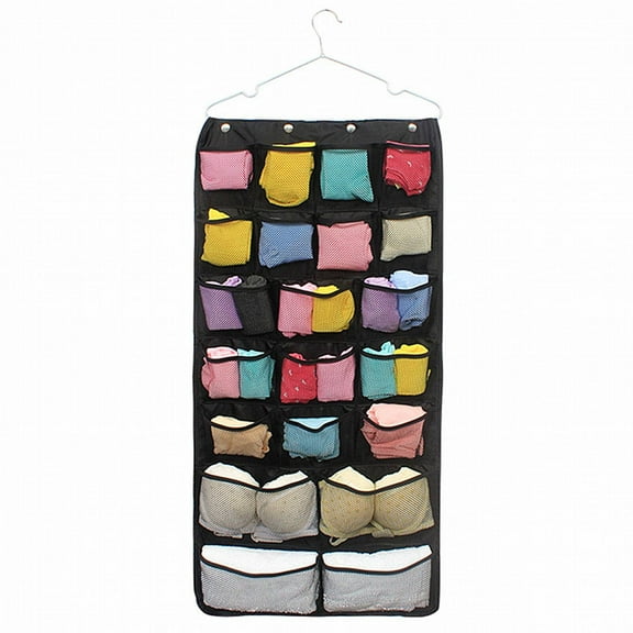 AUQ Purse Organizer for Closet,Hang Behind Door Or on Wall Door Organizer Hanging,Flexible Hanging Design Hanging Closet Organizer,black,43*88.5cm,Oxford cloth