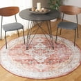 thumbnail image 2 of SAFAVIEH Arizona Lancaster Oriental Polyester Area Rug, Rust/Gold, 6' x 6' Round, 2 of 7