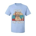 thumbnail image 3 of Proud Cat Daddy Cat Lover Men's Graphic T-Shirt, Light Blue, 5X-Large, 3 of 5