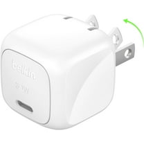 Belkin BoostCharge Compact Wall Charger 30W, USB-C Power Delivery Fast Charging for Apple iPhone 16, 15, 14, Samsung Galaxy S25, Galaxy S24, iPad, AirPods, Tablet, Nintendo Switch 2 & More - White