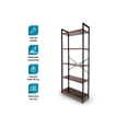 thumbnail image 2 of Librero Organizador Casa Litus 5 Repisas de Madera y Acero Inoxidable Minimalista, 2 of 9