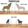 thumbnail image 4 of Set de figuras de lobo ZAGA Toys, 8 piezas, realistas, 4 of 7