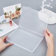 thumbnail image 3 of 4 Pack Large Rectangle Clear Plastic Storage Containers Large Box Case with Double Buckles, 3 of 9
