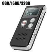 8/16/32GB Lecture Digital Voice Recorder Dictaphone Audio MP3 Sound Mini Spy Recorder Mic
