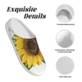 thumbnail image 5 of Kdxio Sunflowers (2) Women's Men's Slippers Plush Slip-On House Slipper for Winter Indoor Soft Cushion Non-slip Fluffy Slides Slippers-35/36, 5 of 7