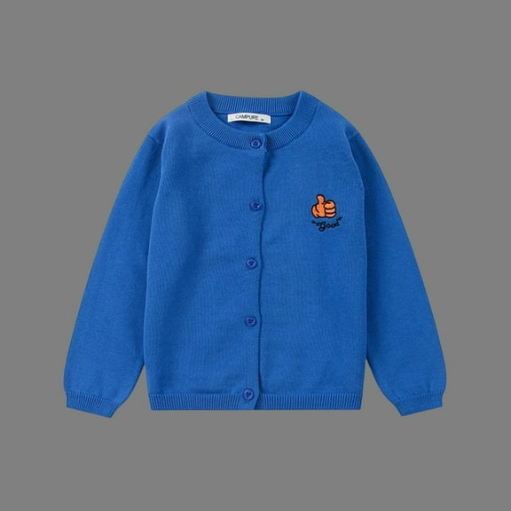 ZOYOEN Toddler Boys Sweater Cardigans- Warm Casual Button Down Cute Kids Fall Winter Clothes Dark Blue Size 1-7 T