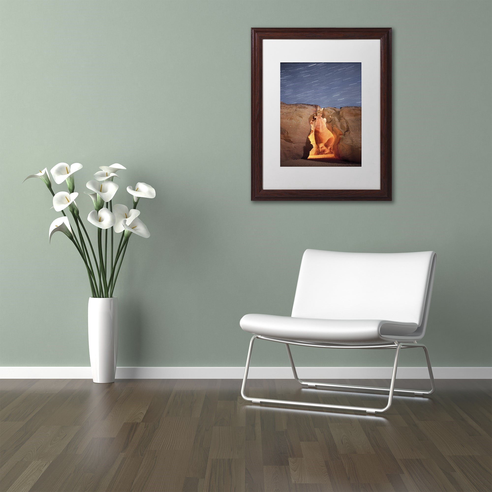 Moises Levy 'Flame' Matted Framed Art