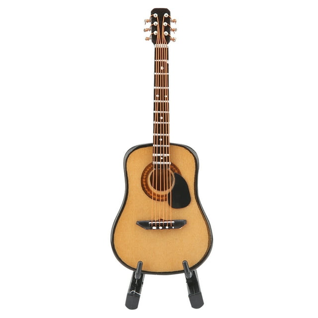 Guitar Model Decor,Miniature Wooden Guitar Model Mini Guitar Display Miniature Guitar Model Breakthrough Technology