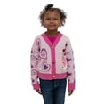 thumbnail image 5 of Care Bears Girls' Hearts & Bear Long Sleeve V-Neck Cardigan, Size 4-6X, 5 of 7