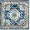 thumbnail image 3 of SAFAVIEH Square Rug 9' - Monaco Collection - Large - Traditional Design, Navy & Light Blue, Ideal for Living Room, Bedroom, Dining Space, 3 of 14