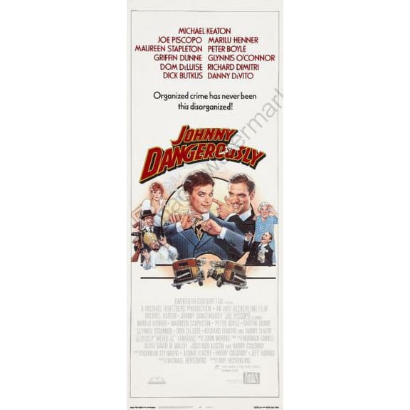 Johnny Dangerously 14Inx36In Insert Movie Poster Multi-Color Square Adults Best Posters