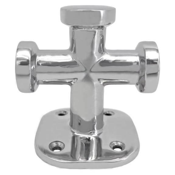 1PCS Stainless Steel Boat Deck Dock 63x63mm Single Cross Mooring Bitt Bollard Rope Fasten Cleat