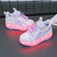 thumbnail image 5 of Kids Wheels Shoes with Lights Rechargeable Roller Skates Shoes Retractable Wheels Shoe LED Flashing Sneakers for Girls Boys Gift, 5 of 23