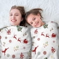 thumbnail image 5 of White Christmas Reindeer Pattern Round Blanket,Comfortable Soft Flannel Throw Blanket,All Season,Warm Lightweight Blankets for Sofa Bed Couch Living Room Chair 47"x47", 5 of 5