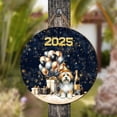 thumbnail image 4 of Happy New Year Havanese Welcome 2025 Balloon Firework Party Round Wood Sign Havanese Dog Lover Gifts Idea Hanging Wall Home Decor - 01014, 4 of 5