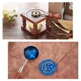 thumbnail image 4 of Wax Seal Stamp Set with Wood Wax Furnace and Wax Sticks Melting Spoon Tool Coconut Brown 65x65.5x51mm, 4 of 7