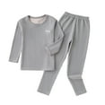 thumbnail image 3 of Bxsruta Children's Two-Piece Set, Premium Wool Blend Thermal Underwear Layer, Silk Touch Base Outfit, 3 of 5