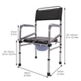 thumbnail image 2 of Waterproof Folding Shower Chair Commode Toilet Safety Chair Bathroom Seat Safty, 2 of 13