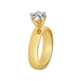thumbnail image 2 of 14k Yellow Gold, Solitaire Lady Engagement Ring Round Created CZ Crystals 0.75ct Size 7.5, 2 of 3