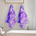thumbnail image 4 of Light Purple Snowflakes Stars Hand Towels 2 PCS, Christmas Kitchen Towel Ultra Soft and Highly Absorbent,Decorative Fingertip Face Towel for Bathroom Hotel, 28.3"x 14.4", 4 of 6