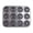 B, variant on CZSCPDAW 12 Cavity Steel Donut Baking Pan, Dark Gray Rectangular Tray with Deep Ring Wells for Uniform Doughnuts