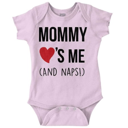 

Mommy Love Me and Naps Mothers Day Romper Boys or Girls Infant Baby Brisco Brands 18M