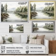 thumbnail image 4 of Designart "Tranquil Scandinavian Lakes" Landscape Lake River Floater Framed Wall Decor, 4 of 5