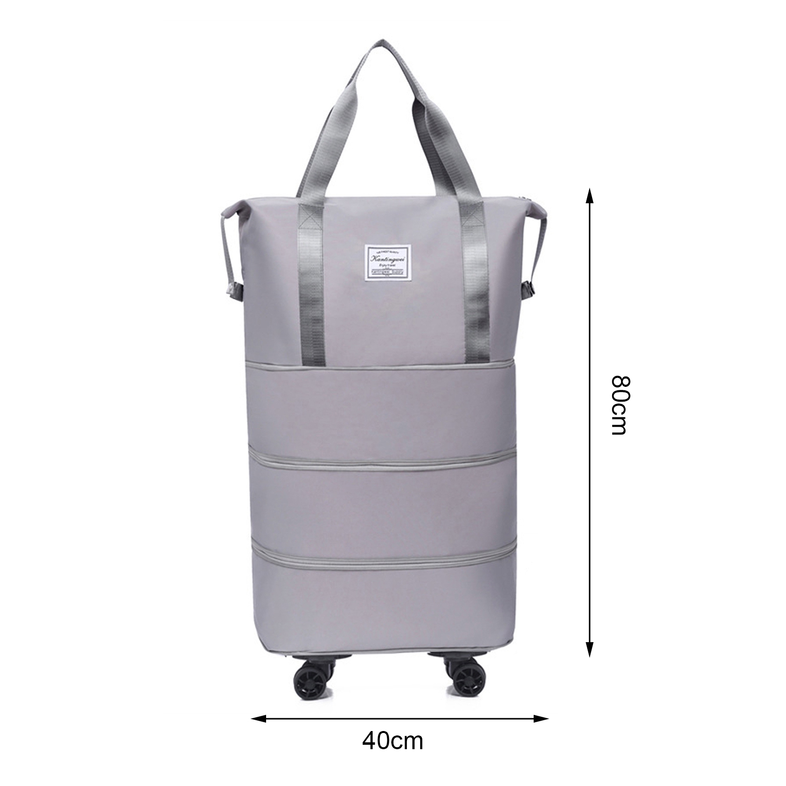 Callipe Luggage Bag with Multiple Compartments Large Capacity Waterproof Tear-Resistant Expandable Duffel with Removable Wheels