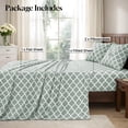 thumbnail image 4 of Lux Decor King Bed Sheets Set 4 Piece - Quatrefoil Pattern, Ultra Soft Polyester Sheet Deep Pocket Fit, Wrinkle Free, Breathable & Fade Resistant OEKO-TEX Certified, Grey, 4 of 11