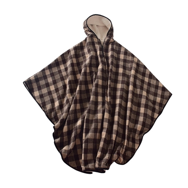 Poncho para Silla de Ruedas Sunnimix Impermeable Cálida Felpa Suave 160x75cm