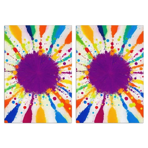 2 Pcs Funny Kitchen Towels,Colorful Paint Splash Burst Microfiber Dish Towels,Kitchen Tea Towels,Kitchen Towel Set (18" X 26")