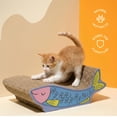 thumbnail image 5 of Oodles Fish-Shaped Multicolored Durable Corrugated Cardboard Cat Scratching Pad, One Size, 5 of 13