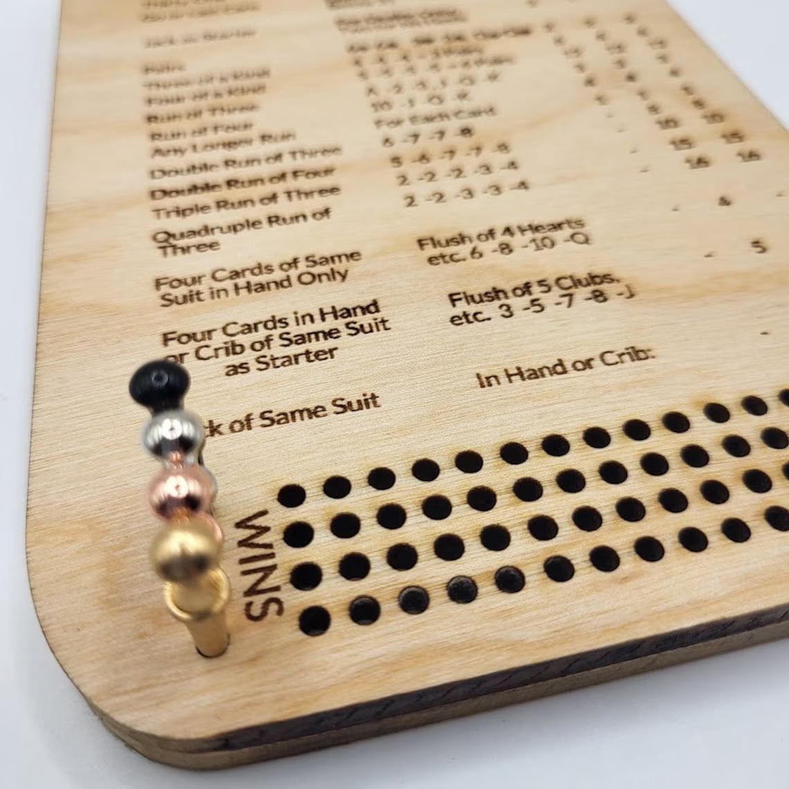 Score Board Cribbage Scoring Combinations Scorecard Wooden Scorecard Game Night Score Tracker Fun Table Board Card Games for Family Party Family