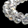 thumbnail image 3 of Transparent Glass Beads 32 Facets AB Color Plated Round Clear 10x8.5~9mm Hole: 1.6mm about 67pcs/strand 23.62''(60cm), 3 of 4