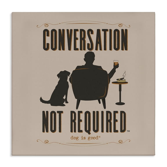 Stupell Industries Traditional Canvas Art, 17 x 17, by Dog Is Good