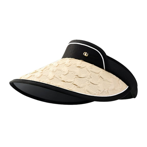 Ladies' sun hat, 54-50 cm, Khaki/Black