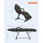 BestMassage 73 Inch Adjustable & Foldable Portable Multifunctional Black Massage Chair
