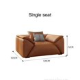 thumbnail image 1 of Light Luxury Leather Sofa First Modern Cowhide Nordic Small Apartment Minimalist 3 Person Chaise Divano Home Furniture My Lux Decor Round, 1 of 16