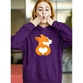 thumbnail image 2 of Welsh Corgi Puppy Bottom Hoodie Women -Image by Shutterstock, Female XX-Large, 2 of 4