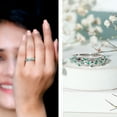 thumbnail image 3 of Rosec Jewels Emerald Half Eternity Band Ring, Gold Filigree Band Ring (0.50 CT), 925 Sterling Silver, US 4.50, 3 of 8