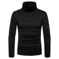 thumbnail image 6 of Winter Men Solid Color High Neck Long Sleeve Slim T-Shirt Warm Bottoming Top Tee, 6 of 8