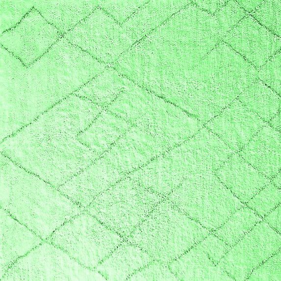 Ahgly Company Indoor Square Oriental Emerald Green Industrial Area Rugs, 6' Square