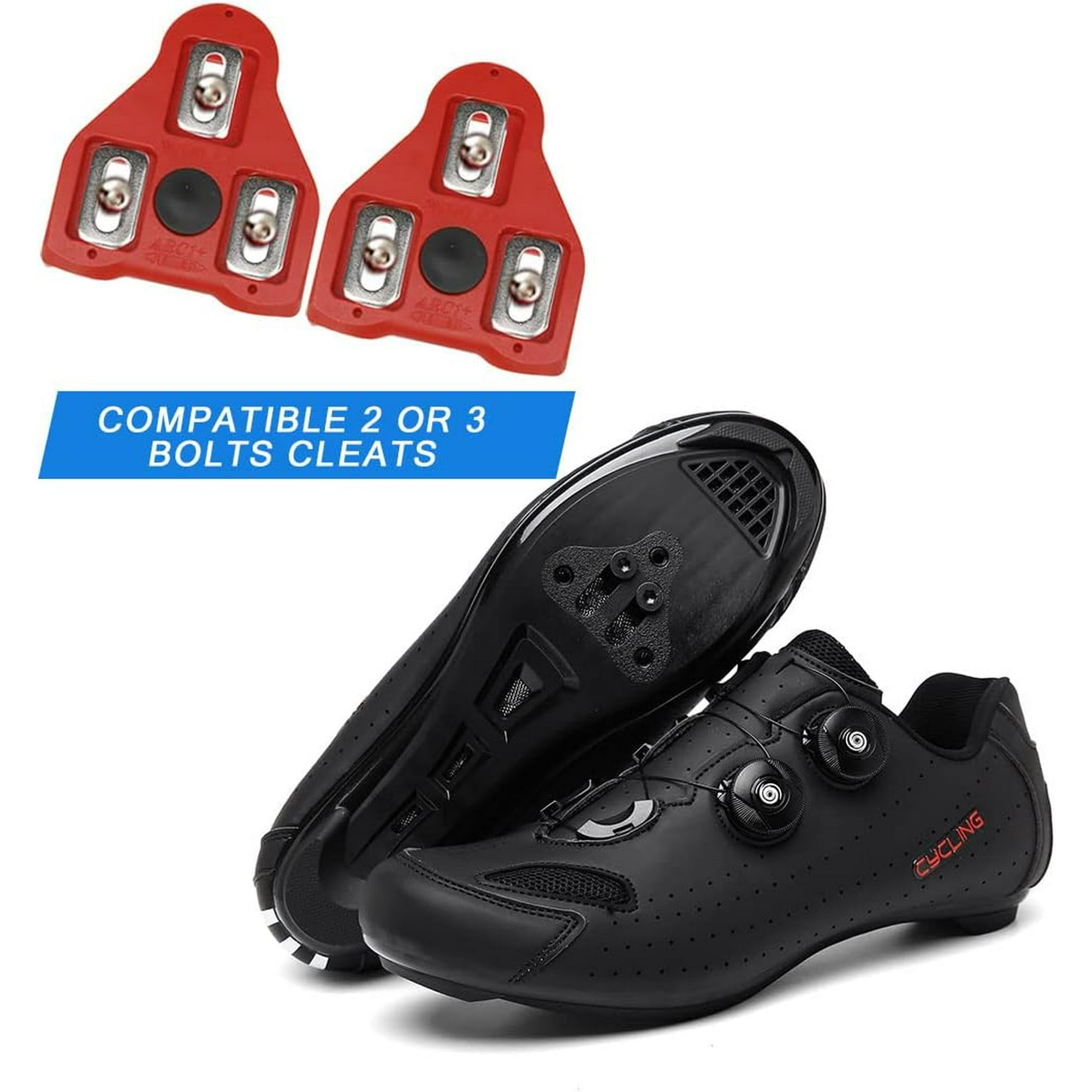 GHSDFBB Mens Cycling Shoes with Cleat Set Compatible Peloton Bike