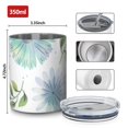 thumbnail image 4 of Floral 12oz Stainless Steel Coffee Mug – Double-Wall Insulated Cup with Spill-Resistant Lid, 360° Full-Print Design, Keeps Drinks Hot & Cold for Home, Office, Travel,Thanksgiving,Christmas, Spring, 4 of 5